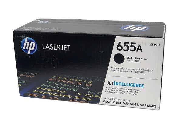 HP 655A CF450A OEM Toner Cartridge, 12.5K Pages, Black