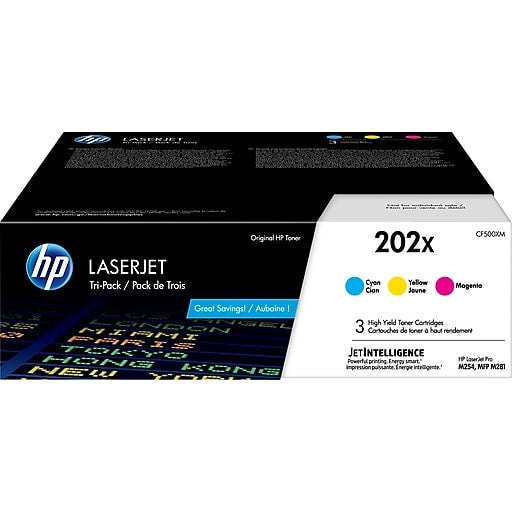 HP 202X CF500XM OEM HY Toner Set, C/M/Y