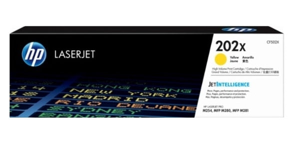 HP 202X CF502X OEM HY Toner Cartridge, 2.5K Pages, Yellow