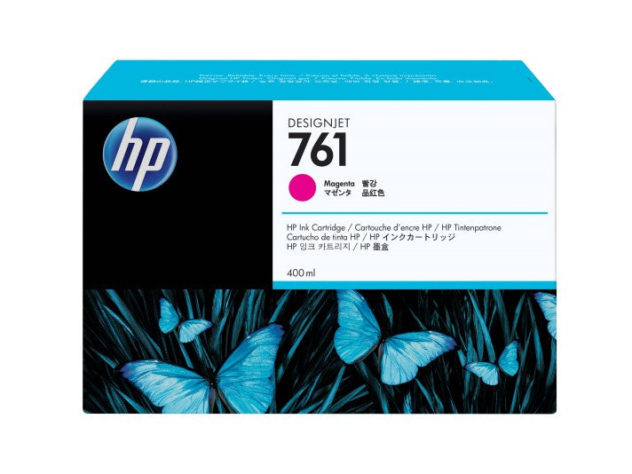 HP 761 CM993A OEM Inkjet Cartridge, 400 ml, Magenta
