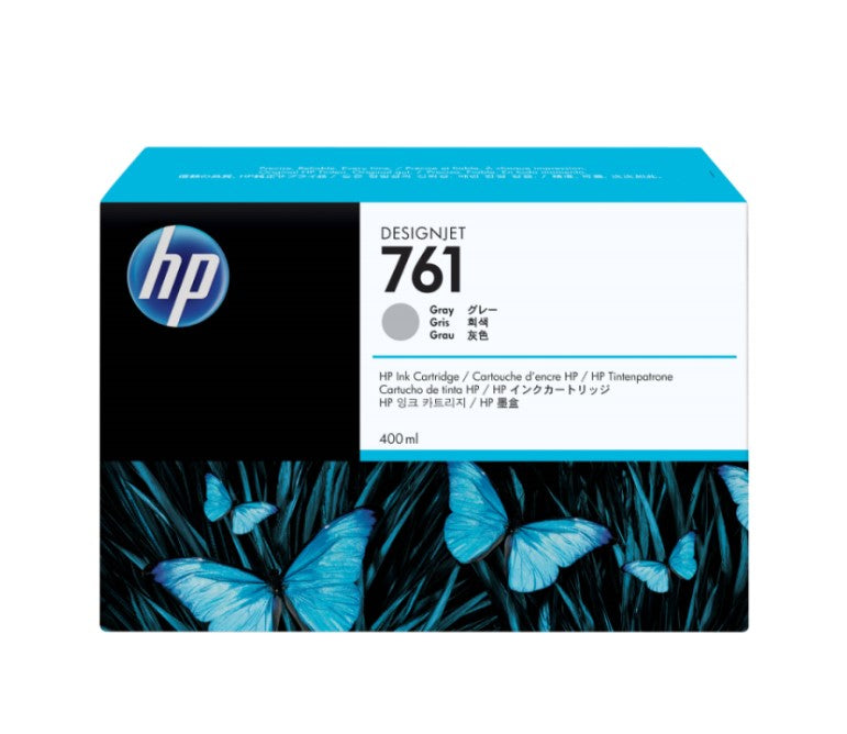 HP 761 CM995A OEM Inkjet Cartridge, 400 ml, Gray
