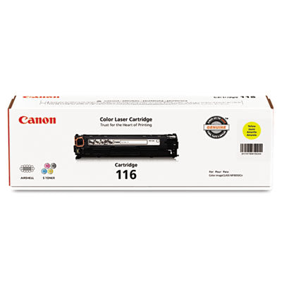 Canon 1977B001 CRG 116 OEM Toner Cartridge, 1500 pages, Yellow