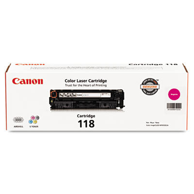 Canon 2660B001 CRG 118 OEM Toner Cartridge, 2900 pages, Magenta