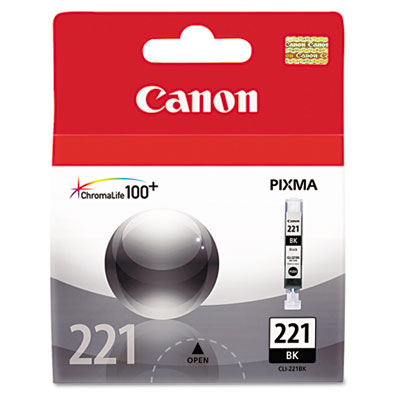Canon 2946B001 CLI-221 OEM Ink Cartridge, Black