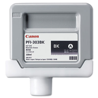 Canon 2958B001 ( PFI 303BK ) OEM Ink Cartridge, 330 mL, Black