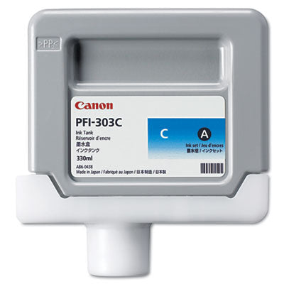 Canon 2959B001 ( PFI 303C ) OEM Ink Cartridge, 330 mL, Cyan