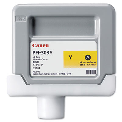 Canon 2961B001 ( PFI 303Y ) OEM Ink Cartridge, 330 mL, Yellow