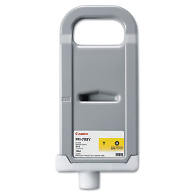 Canon 2966B001 ( PFI 703Y ) OEM Ink Cartridge, 700 mL, Yellow