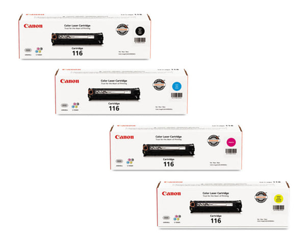 Canon 1980B001 CRG 116 OEM Toner Set, B/C/M/Y