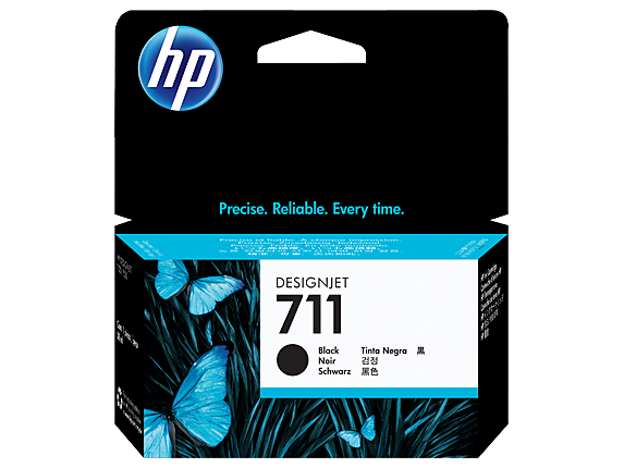 HP 711 CZ129A OEM Inkjet Cartridge, 38 ML, Black