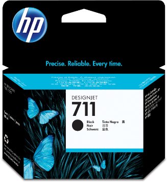 HP 711 CZ133A OEM HY Inkjet Cartridge, 80 ML, Black