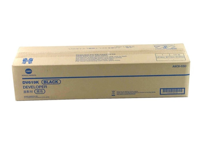 Konica Minolta DV-619K A9C803D OEM Developer, 600K Pages, Black