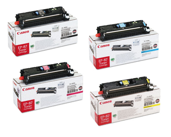 Canon 7433A005AA EP-87 OEM Toner Set, B/C/M/Y