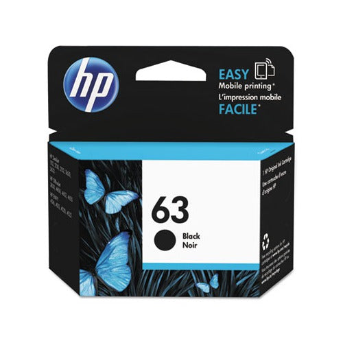 HP 63 F6U62AN OEM Ink Cartridge, 170 pages, Black