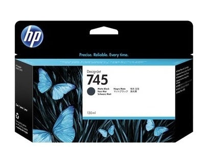 HP 745 F9J99A Inkjet Cartridge, 130ML Pages, Matte Black