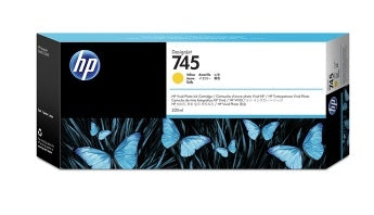 HP 745 F9K02A Inkjet Cartridge, 300ML Pages, Yellow