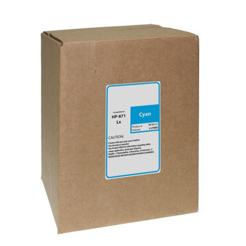 Compatible for HP 871 G0Y79D Ink Bag, 3000 mL, Cyan
