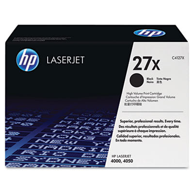HP 27X C4127X OEM Toner Cartridge, 10K pages, Black
