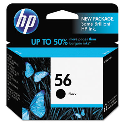 HP 56 C6656AN OEM Ink Cartridge, 450 pages, Black