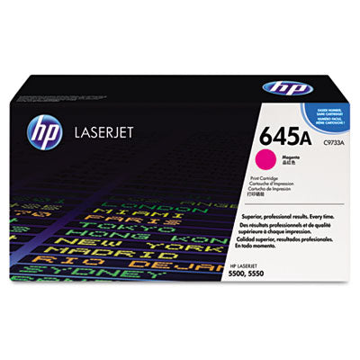 HP 645A C9733A OEM Toner Cartridge, 12K pages, Magenta