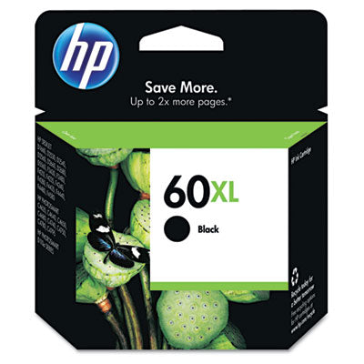 HP 60XL CC641WN OEM Ink Cartridge, 600 pages, Black