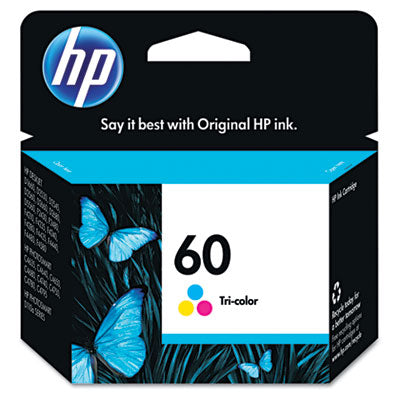 HP 60 CC643WN OEM Ink Cartridge, 165 pages, Tri-Color