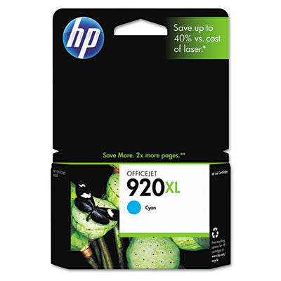 HP 920XL CD972AN OEM HY Ink Cartridge, 700 pages, Cyan