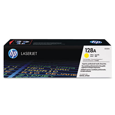 HP 128A CE322A OEM Toner Cartridge, 1300 pages, Yellow