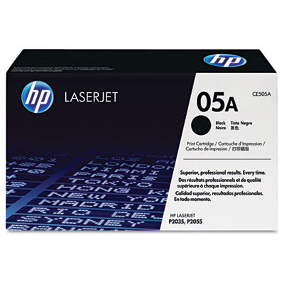 HP 05A CE505A OEM Toner Cartridge, 2300 pages, Black
