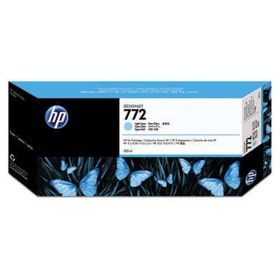 HP 772 CN632A OEM Ink Cartridge, 300mL, Light Cyan