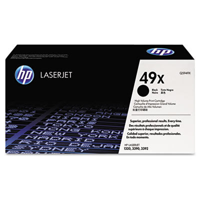HP 49X Q5949X OEM Toner Cartridge, 6K pages, Black