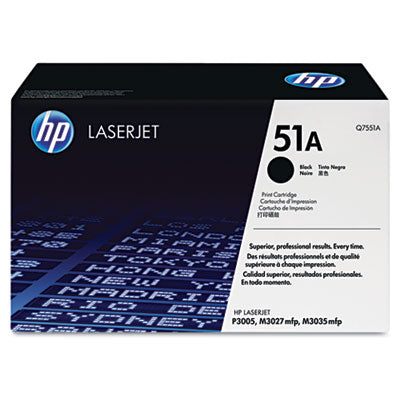 HP 51A Q7551A OEM Toner Cartridge, 6500 pages, Black