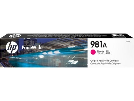 HP 981A J3M69A OEM Inkjet Cartridge, 6K Pages, Magenta