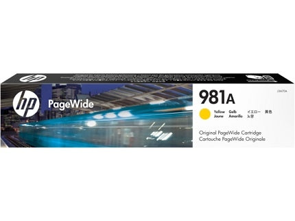 HP 981A J3M70A OEM Inkjet Cartridge, 6K Pages, Yellow