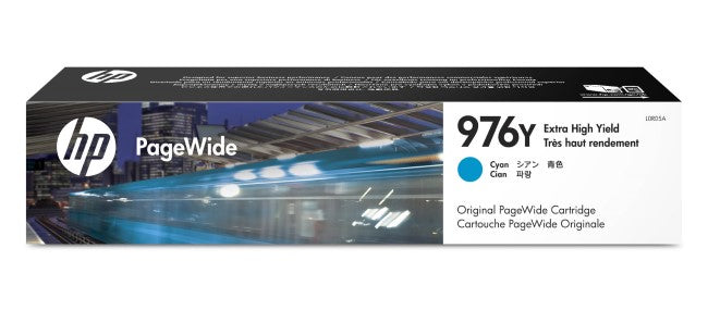 HP 976Y L0R05A OEM Extra HY PageWide Ink Cartridge, 13k pages, Cyan