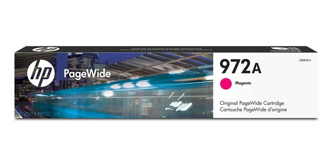 HP 972A L0R89AN OEM PageWide Ink Cartridge, 3k pages, Magenta