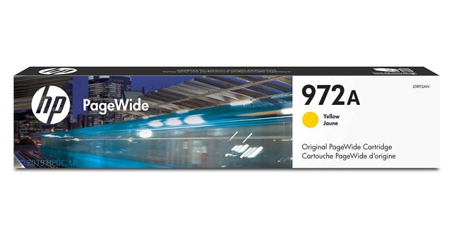 HP 972A L0R92AN OEM PageWide Ink Cartridge, 3k pages, Yellow