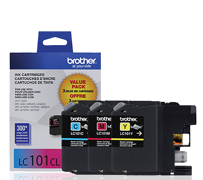 Brother LC101 3PK Inkjet Set, C/M/Y