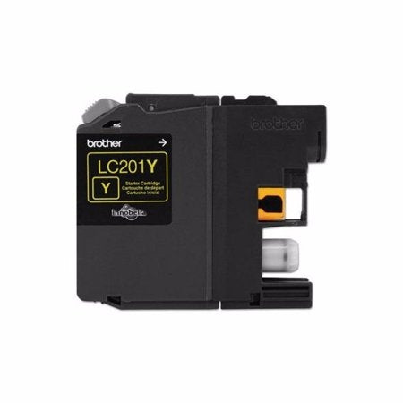 Brother LC201Y Inkjet Cartridge, 260 Pages, Yellow