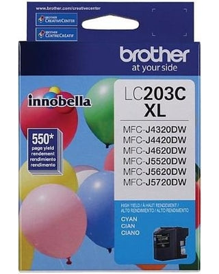 Brother LC203C OEM XL HY Ink Cartridge, 550 pages, Cyan