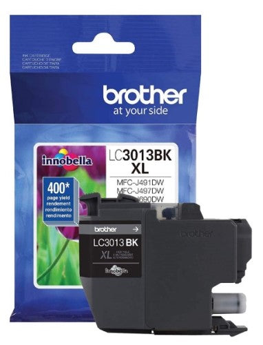 Brother LC3013BK OEM LC3013 XL Ink Cartridge, 400 pages, Black