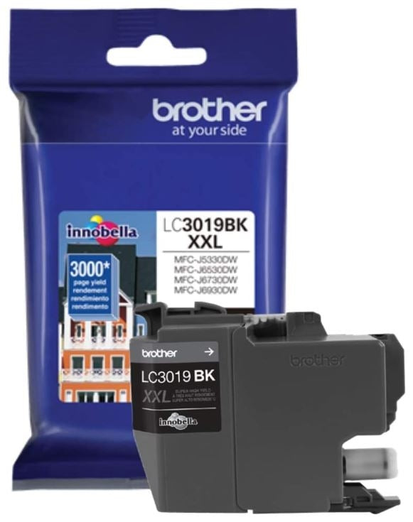 Brother LC3019BK Super High-Yield Ink Cartridge, 3K Pages, Black