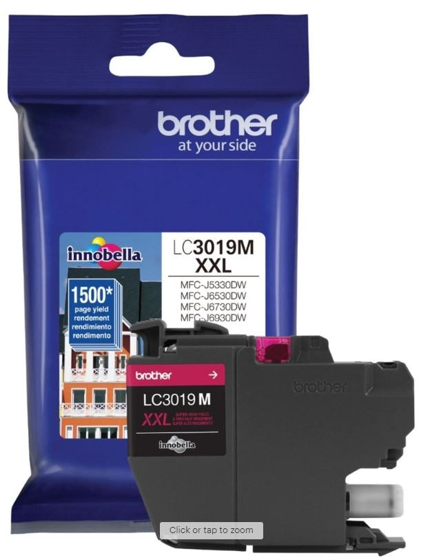 Brother LC3019M Super High-Yield Ink Cartridge, 1.5 Pages, Magenta