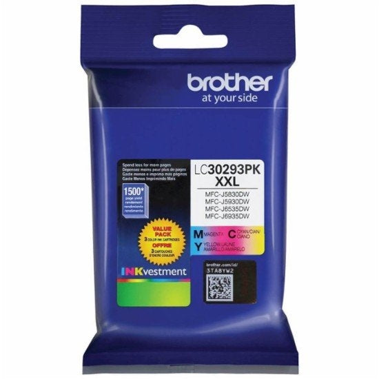 Brother LC3029 3PK OEM Ultra HY Ink Set, C/M/Y