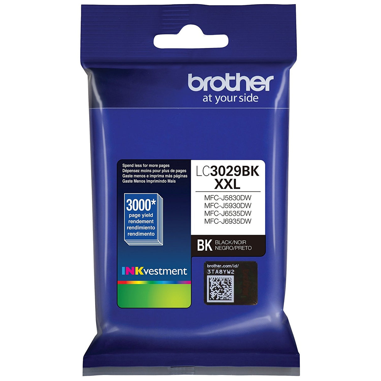 Brother LC3029BK OEM Ultra HY Ink Cartridge, 3K pages, Black