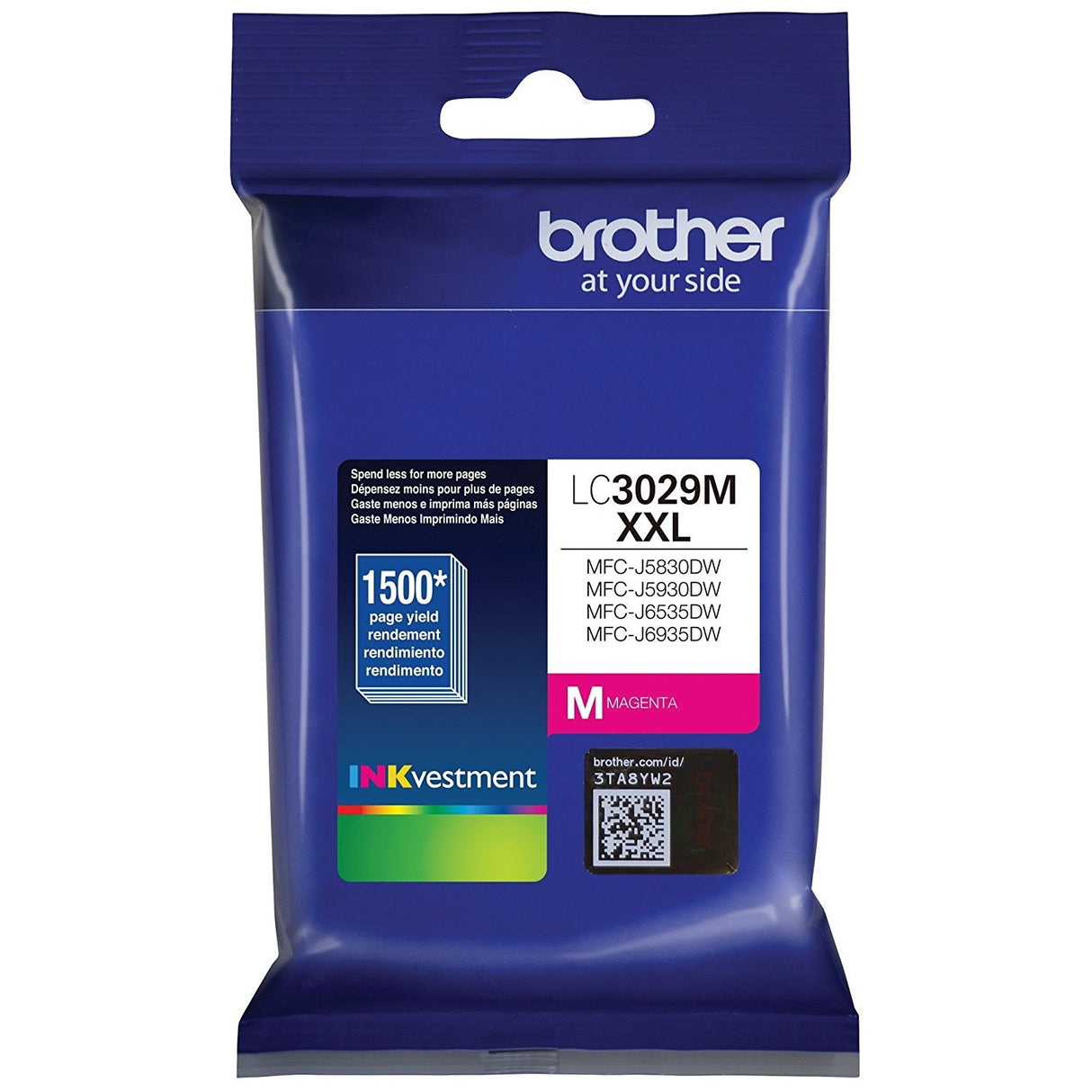 Brother LC3029M OEM Ultra HY Ink Cartridge, 1500 pages, Magenta