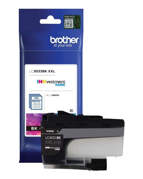 Brother LC3033BK OEM Super HY Ink Cartridge, 3K Pages, Black