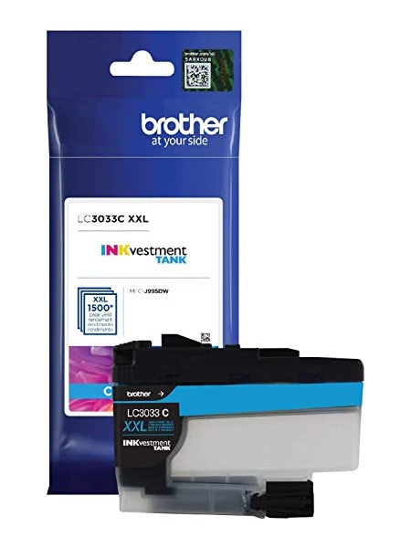 Brother LC3033C OEM Super HY Ink Cartridge, 1.5K Pages, Cyan
