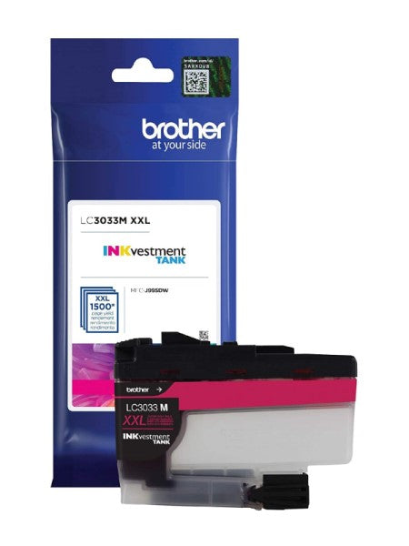 Brother LC3033M OEM Super HY Ink Cartridge, 1.5K Pages, Magenta