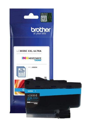 Brother LC3035C OEM Ultra HY Ink Cartridge, 5K Pages, Cyan